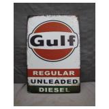 Retro Style Gulf Gas Metal Sign