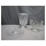 Crystal Centerpiece with/ Glass Decor