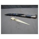 Bone Carved Letter Opener & Beautiful Knife
