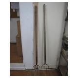 Two Vintage Tall Farm Pitch Forks