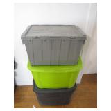3 Misc. Plastic Totes