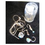 Odd lot of Scrap Sterling Silver Broken Jewelry