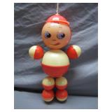 Vintage Fishing Bobber Baby Doll Toy