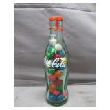 Vntg Coca Cola Bottle w/ Marbles