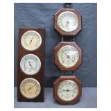 Pair of Vintage Weather Barometers