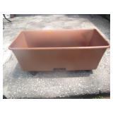 Outdoor Rolling Plastic Planter w/ Water Reservoir