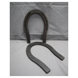 2 Cast Iron Diamond Hot Forged B Draft Horseshoes