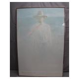 Vintge Brad Braune Cowboy Landscape Framed Picture