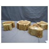 4 Wood Live Edge Pieces