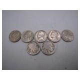 Lot of 5 Jefferson & Buffalo Nickels