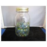 Ball Mason Jar full of Glass Marbles