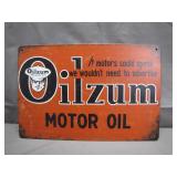 Retro Style Oilzum Motor Oil Metal Sign