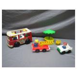 Vintage Fisher Price Wooden People & Accessories