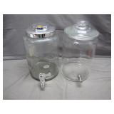 2 Large Liquid Dispensing Jars