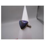 Size 7 Precious Stone Sterling Silver Ring