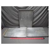 3 Large Aluminum Bakers Cookie Sheets 18" x 26"