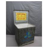 Vintage Clover Land Galvanized Dairy Delivery Box
