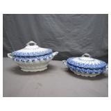 Blue & White Casserole & Soup Toureen Dishes
