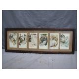 Antique Gibson Girl Postcards in Frame