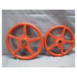 2 Stockham Cast Iron Water Valve Wheels