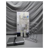 Bathroom Shelf, Wine Bottle Holder & DVD Player