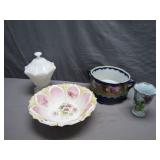 Milk Glass & Porcelain Glassware