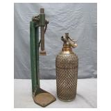 Vintage Seltzer Bottle and Bottle Capper