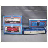 3 Model Power HO Scale Freight Cars & AHM Tracks