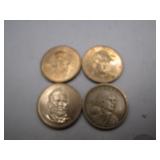 Lot of 4 President $1.00 Coins