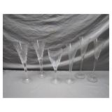 Beautiful Large Crystal Champagne Flutes