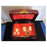 Jewelry Box Ensemble of Cameo Jewelry