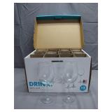 10 All Purpose Wine Glasses w/ Storage Box