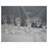 Beautiful Romania Glass Wine set w/ Pitcher