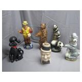 Lot of Vintage Decanters Animals, Fly Fisher