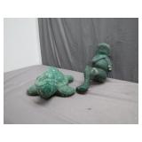 Cement Garden Frog & Turtle