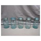 5 Vintage Glass Lid Atlas EZ Seal Mason Jars