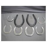 6 Aluminum & 2 Heavy Metal Horseshoes