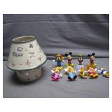 Winnie the Pooh Candleshade & Mickey Mouse Figures