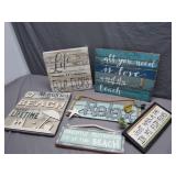 Lot of Nautical Wooden Sign