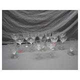 Beautiful Set of Etched Detailed Wine Glasses