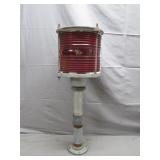 Vintage Boat Pier Dock Red Globe Light