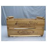 Vintage Sunny Slope Wooden Crate