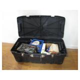Heavy Duty Hinged Bin w/ Garage Tools