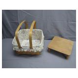 2003 Longaberger basket & doll table
