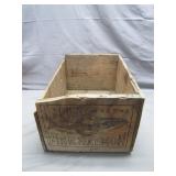 Vintage Pink Salmon Wood Crate