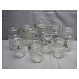 Vintage Atlas & Ball Clear Glass Mason Jars
