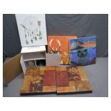 Artsy Canvas Home Decor w/ Small Dolls