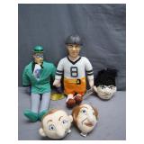 Comical The 3 stooges stuffed dolls w/the Riddler