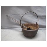 Lead Smelting pot with Ladle marked Richmond