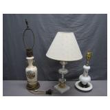 3 Small Chic Dresser Lamps